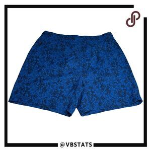 Mack Weldon Men's Tropical Drawstring Swim Shorts Blue Black Size‎ Large